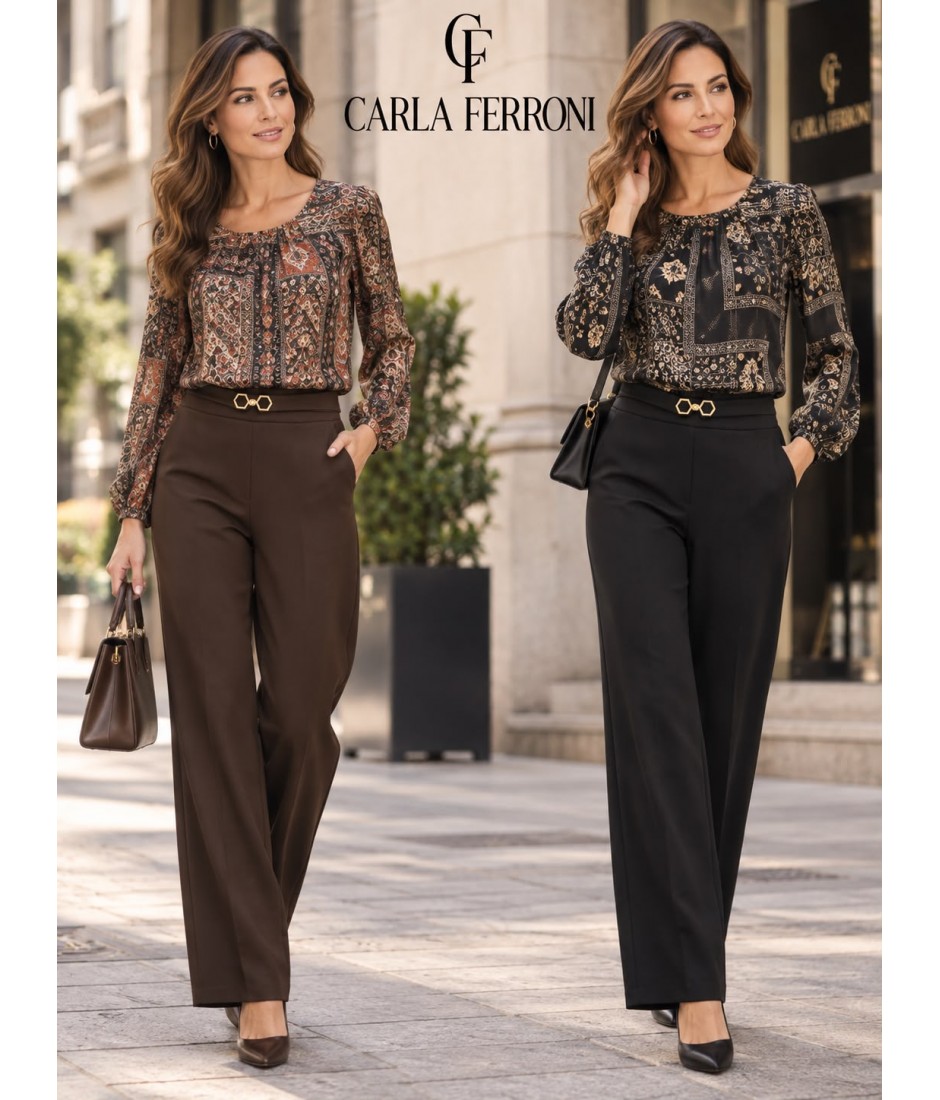 Pantaloni Tinta Unita 70432 - Carla Ferroni Pantaloni donna CF70432