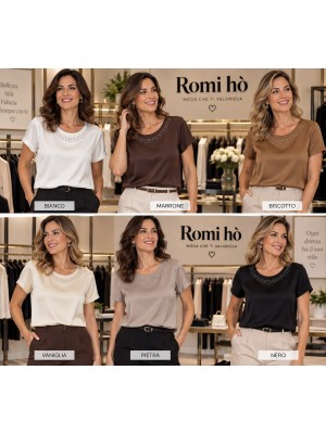 Bluse Tinta Unita D2945 - Romi-hò Camicie e Bluse donna RHD2945