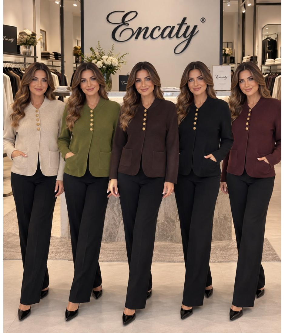 Maglia Bottoni T5311 - Encaty Maglieria e t-shirt donna ECT5311