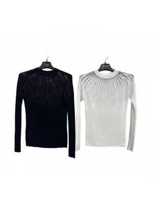 Maglia Strass 1393 - Encaty Maglieria e t-shirt donna EC1393