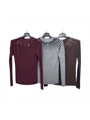 Maglia Strass 1393 - Encaty Maglieria e t-shirt donna EC1393