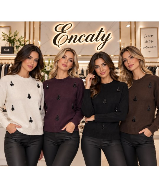 Maglia Girocollo T5097 - Encaty Maglieria e t-shirt donna ECT5097