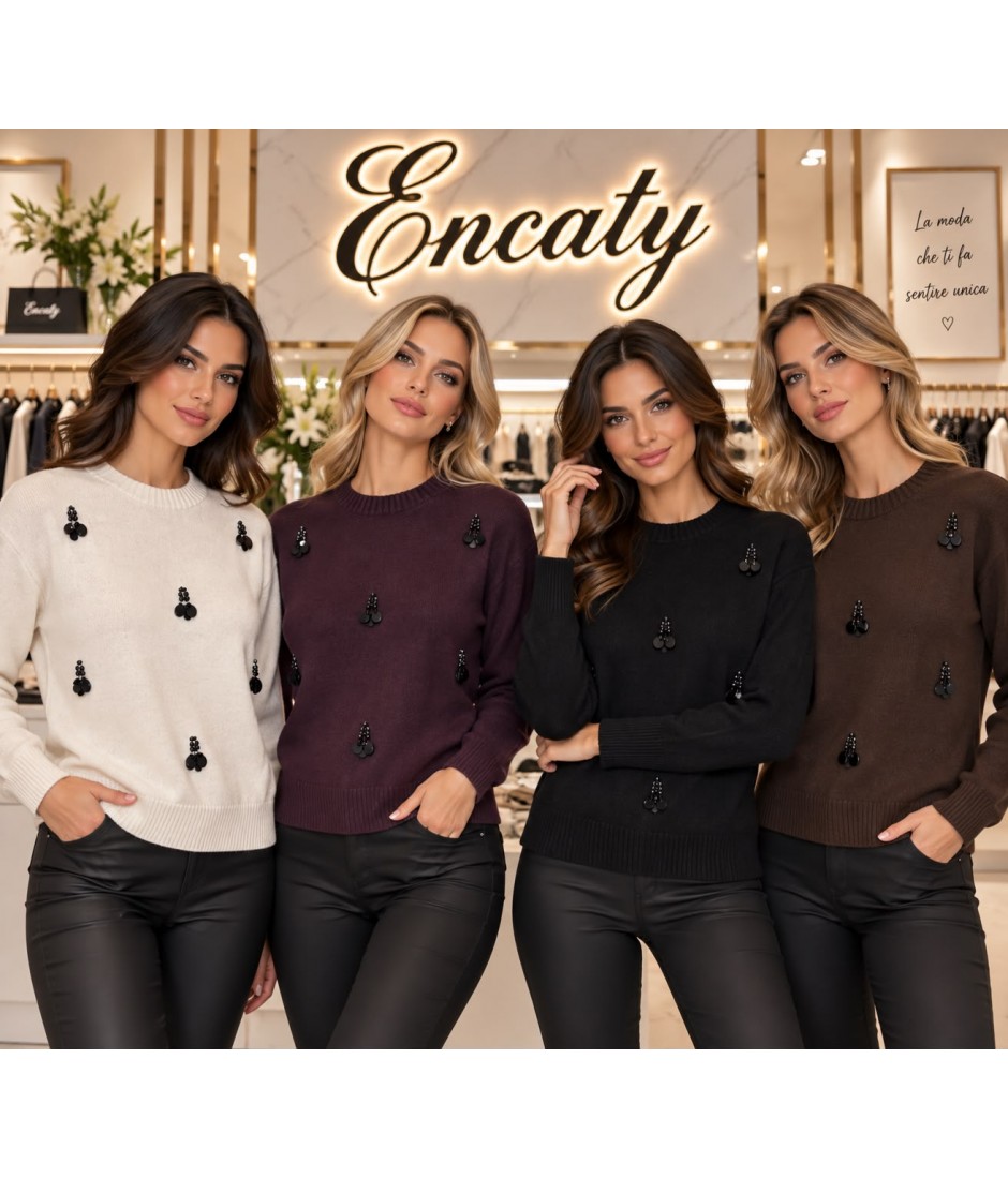 Maglia Girocollo T5097 - Encaty Maglieria e t-shirt donna ECT5097