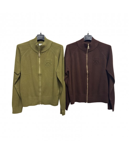 Maglia Zip J-6056 - Encaty Maglieria e t-shirt donna ECJ-6056