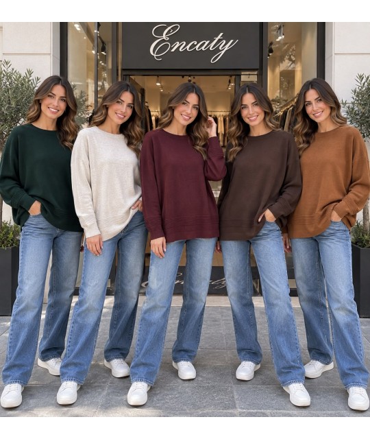 Maglia Tinta Unita GB1255 - Encaty Maglieria e t-shirt donna ECGB1255