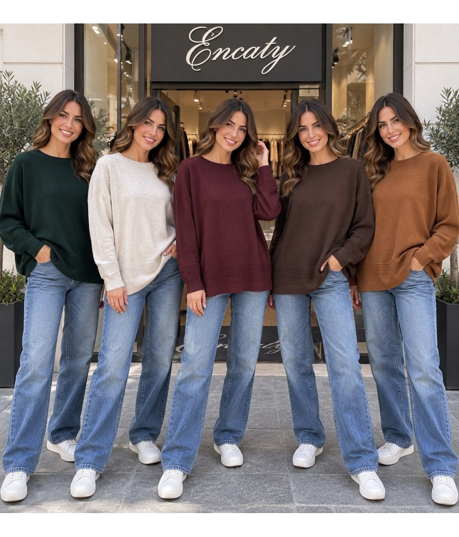 Maglia Tinta Unita GB1255 - Encaty Maglieria e t-shirt donna ECGB1255