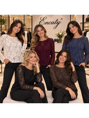 Maglia Macramè HHP60034 - Encaty Maglieria e t-shirt donna ECHHP60034