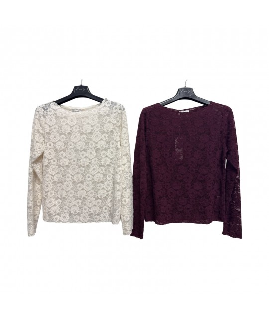 Maglia Macramè HHP60034 - Encaty Maglieria e t-shirt donna ECHHP60034