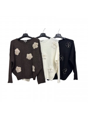 Maglia Fiori WN83185 - Encaty Maglieria e t-shirt donna ECWN83185