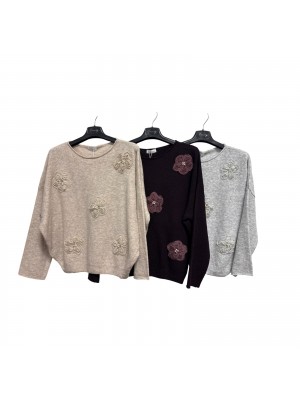 Maglia Fiori WN83185 - Encaty Maglieria e t-shirt donna ECWN83185