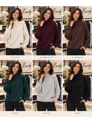 Maglia Lupetto QJ84931 - Encaty Maglieria e t-shirt donna ECQJ84931