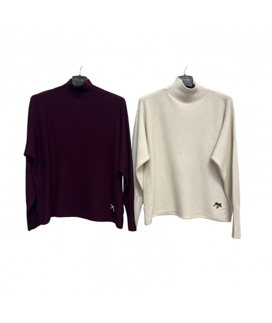 Maglia Lupetto QJ84931 - Encaty Maglieria e t-shirt donna ECQJ84931