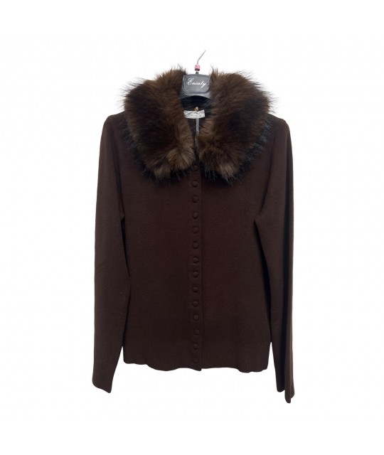 Maglia Pelliccia Ecologica J-6106 - Encaty Maglieria e t-shirt donna ECJ-6106