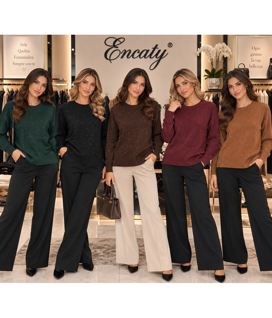 Maglia Lurex GS1366 - Encaty Maglieria e t-shirt donna ECGS1366