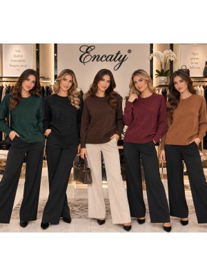 Maglia Lurex GS1366 - Encaty Maglieria e t-shirt donna ECGS1366