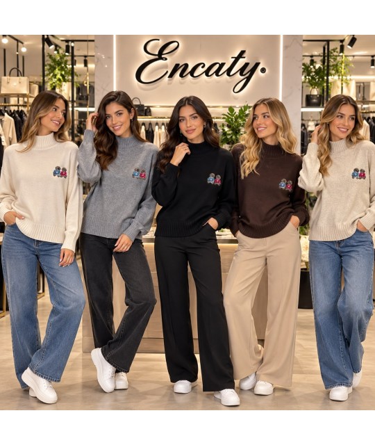 Maglia Lupetto M5090 - Encaty Maglieria e t-shirt donna ECM5090