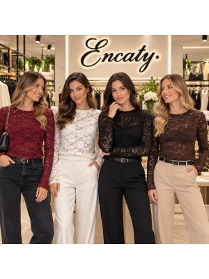 Maglia Macramè RHP60044 - Encaty Maglieria e t-shirt donna ECRHP60044