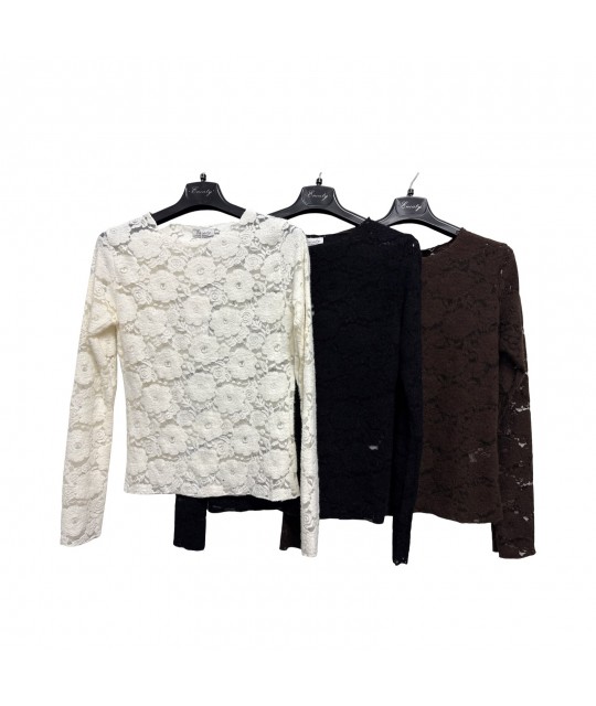 Maglia Macramè RHP60044 - Encaty Maglieria e t-shirt donna ECRHP60044