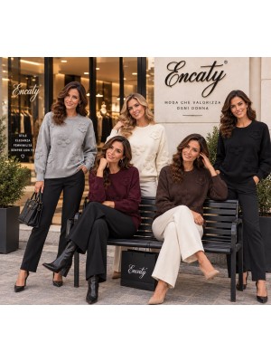 Maglia Fiori HBE84622 - Encaty Maglieria e t-shirt donna ECHBE84622