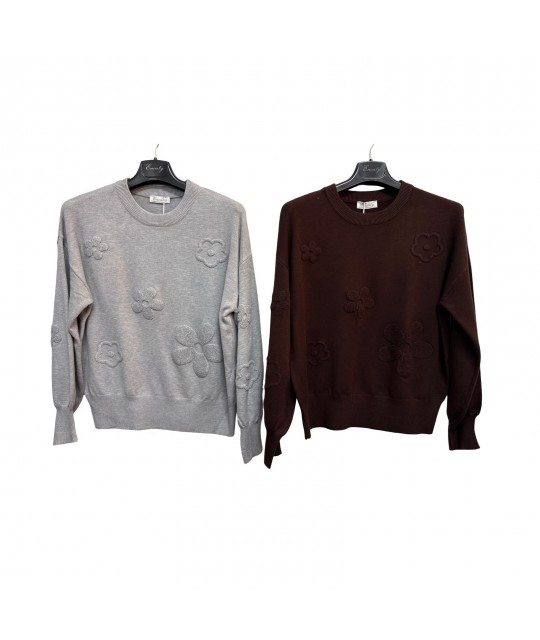 Maglia Fiori HBE84622 - Encaty Maglieria e t-shirt donna ECHBE84622