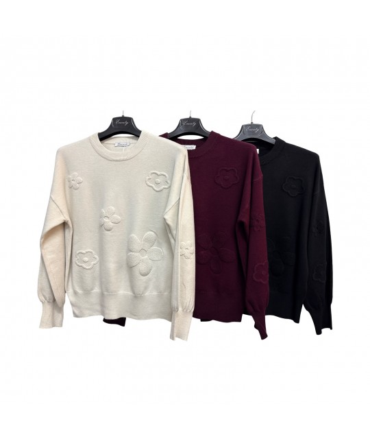 Maglia Fiori HBE84622 - Encaty Maglieria e t-shirt donna ECHBE84622