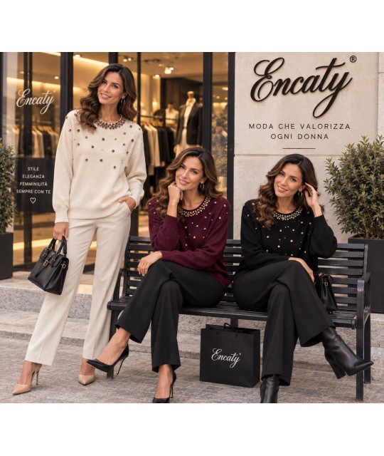 Maglia Girocollo M5098 - Encaty Maglieria e t-shirt donna ECM5098
