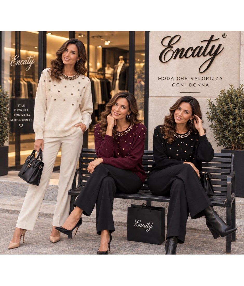 Maglia Girocollo M5098 - Encaty Maglieria e t-shirt donna ECM5098