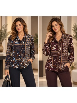 Camicia Fantasia Arianna - Perla Oversize Camicie e Bluse donna POARIANNA