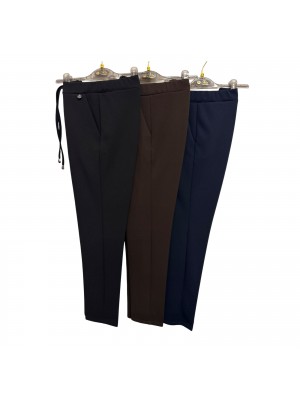 Pantaloni Scuba Crêpes Laccetto - Perla Oversize Pantaloni donna POLACCETTO