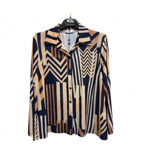 Camicia Fantasia Flora Over - Perla Oversize Camicie e Bluse donna POFLORAOVER