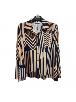 Camicia Fantasia Flora Over - Perla Oversize Camicie e Bluse donna POFLORAOVER