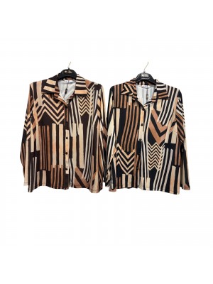 Camicia Fantasia Flora Over - Perla Oversize Camicie e Bluse donna POFLORAOVER