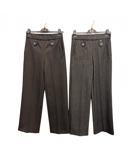 Pantaloni Elastico Pelle - Perla Oversize Pantaloni donna POPELLE