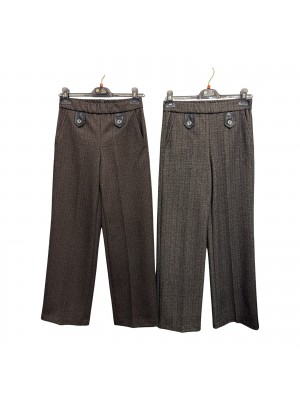 Pantaloni Elastico Pelle - Perla Oversize Pantaloni donna POPELLE