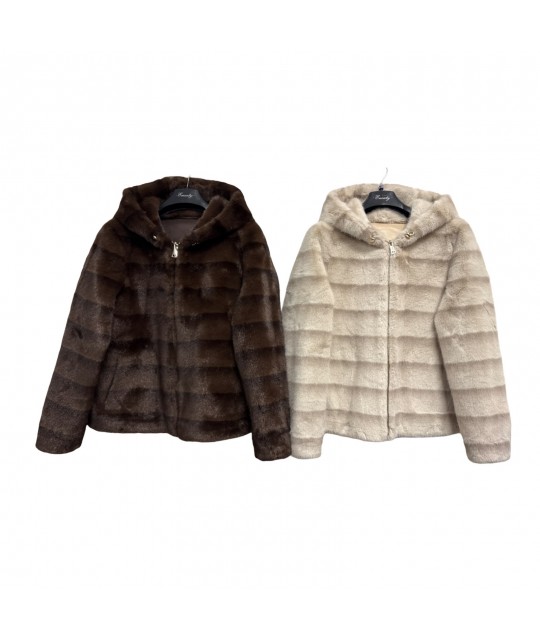 Montoncino Reversibile B806 - Encaty Pellicce ecologiche donna  ECB806
