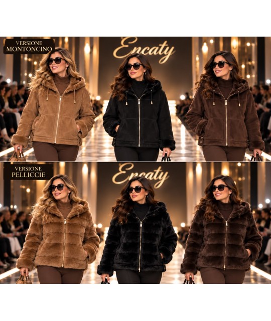 Montoncino Reversibile B807 - Encaty Cappotti e giubbotti ECB807