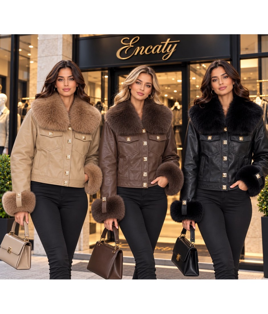 Giubbino Pelliccia M8803 - Encaty Piumini e giubbini ECM8803