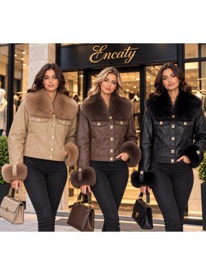 Giubbino Pelliccia M8803 - Encaty Piumini e giubbini ECM8803