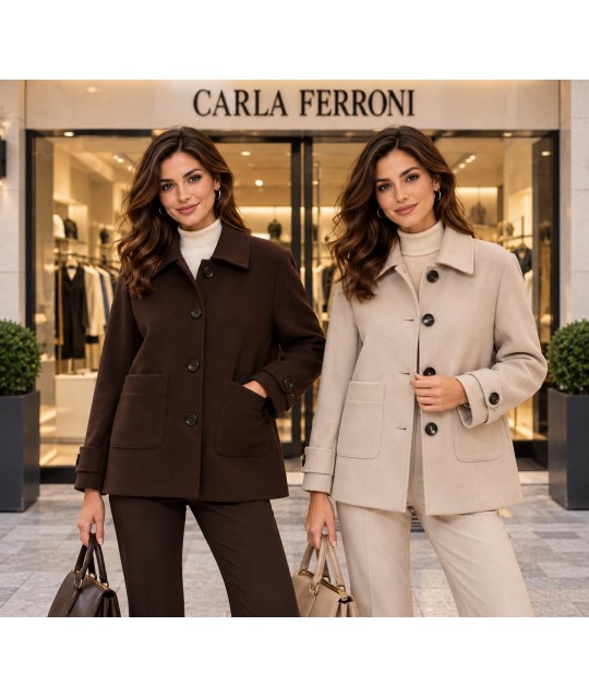 Giaccone Tinta Unita 70392 - Carla Ferroni Cappotti e giubbotti CF70392