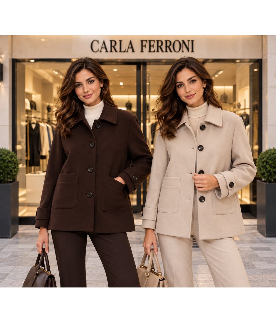 Giaccone Tinta Unita 70392 - Carla Ferroni Cappotti e giubbotti CF70392