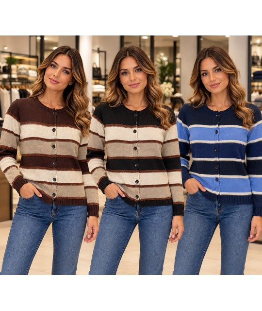 Maglia Righe 9518 - Desideri Oro Maglieria e t-shirt donna DO9518
