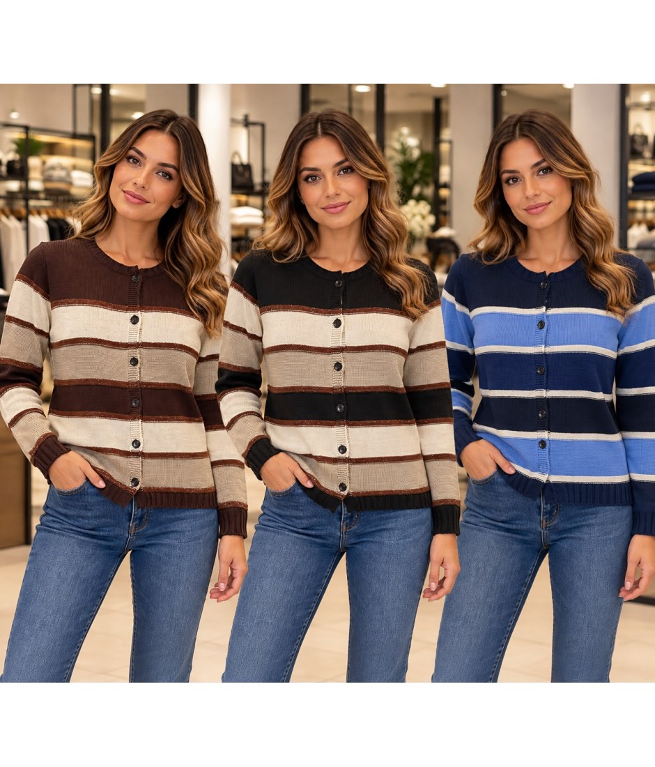 Maglia Righe 9518 - Desideri Oro Maglieria e t-shirt donna DO9518