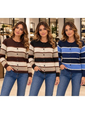 Maglia Righe 9518 - Desideri Oro Maglieria e t-shirt donna DO9518