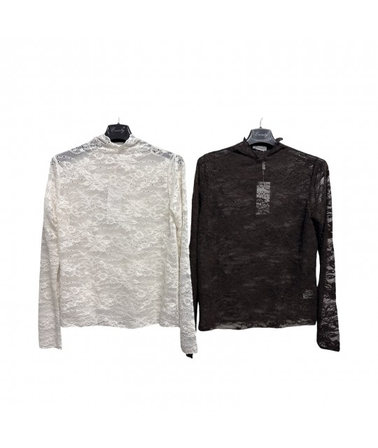 Maglia Macramè HHP60035 - Encaty Maglieria e t-shirt donna ECHHP60035