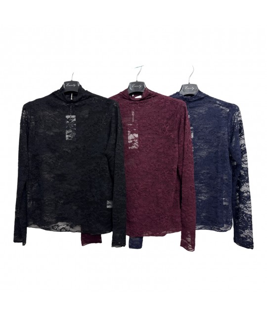 Maglia Macramè HHP60035 - Encaty Maglieria e t-shirt donna ECHHP60035