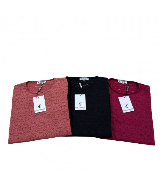 Maglia Macramè 50368 - Carla Ferroni Maglieria e t-shirt donna CF50368