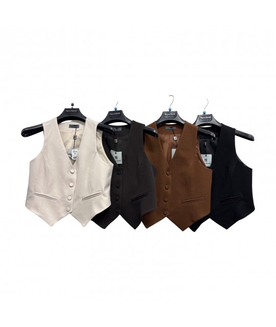 Gilet Tinta Unita 2625 - Bianca Ghirelli Spolverini e Coprispalle BG2625