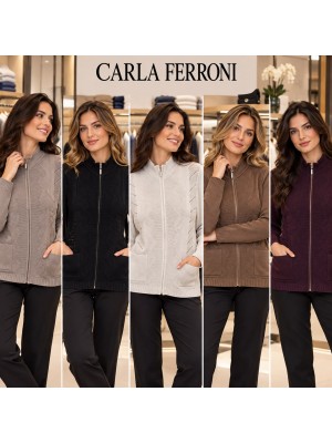 Maglia Lana Zip 4393 - Carla Ferroni Maglieria e t-shirt donna CF4393