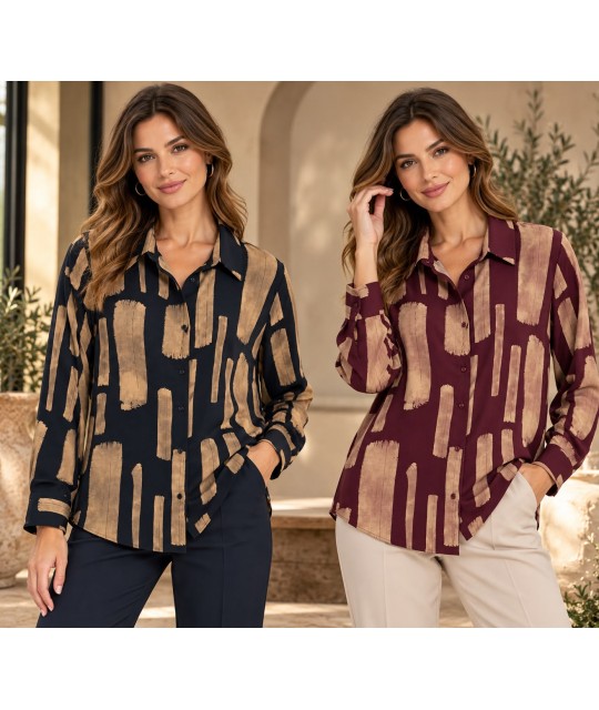 Camicia Curvy 80024CAL - Patrizia Blasio Camicie e Bluse donna PB80024CAL