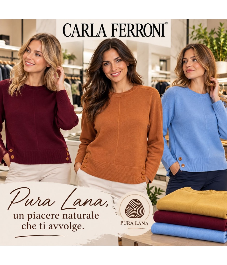 Maglia Pura Lana 4417 - Carla Ferroni Maglieria e t-shirt donna CF4417